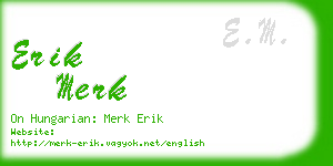 erik merk business card
